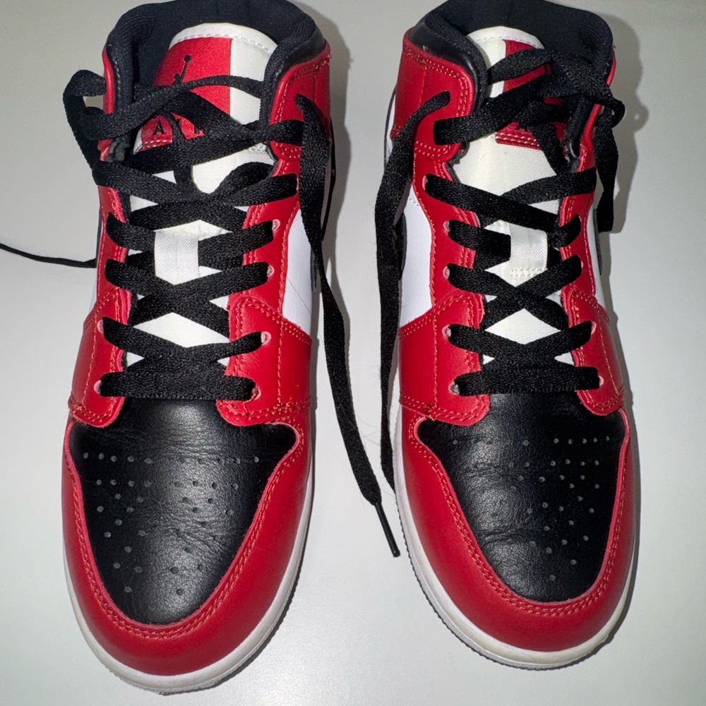 Red and Black High-Top Sneakers